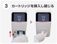 3.カートリッジを挿入し閉じる